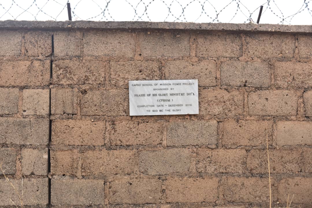 Fencing of CAPRO School of Missions, Plateau - 2016