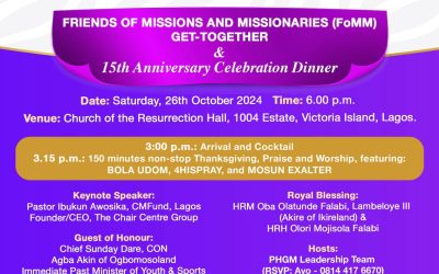 15th Anniversary Celebration Dinner!